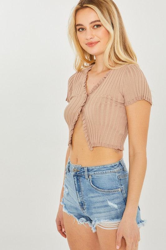 Bliss Button Front Top - Ivy Bay