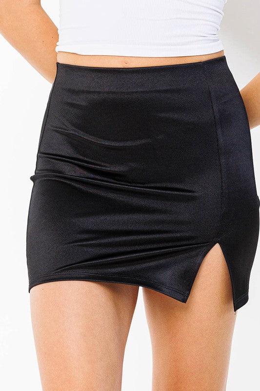 Jazlyn Satin Mini Skirt - Ivy Bay